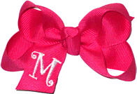 Shocking Pink and White Monogrammed Initial