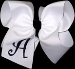 White and Navy Monogrammed Initial