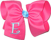 Hot Pink with Mystic Blue Initial Monogrammed Initial