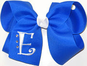 Electric Blue and White Monogrammed Initial