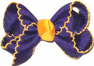Small Moonstitch Bow Regal Purple and Yellow Gold