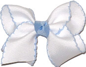 Toddler Moonstitch Bow Millenium Blue and White