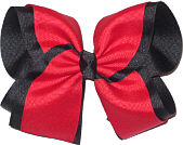 Red and Black Large Double Layer Bow