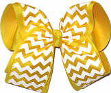 Maize and White MEGA Extra Large Double Layer Bow