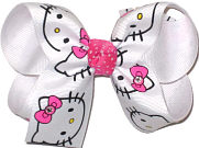 Hello Kitty with Swarovski Crystals Medium Double Layer Bow