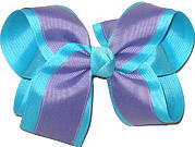Tropic Lilac over Mystic Blue Large Double Layer Bow