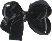 Medium Black Velvet Bow