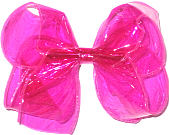 Large Hot Pink Jelly Hair Bow